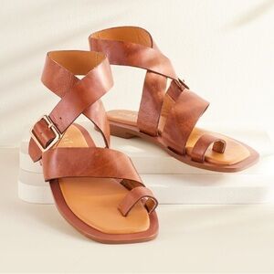 Diba True Cite See Strappy Wrap Sandals in “Whiskey” in BOX